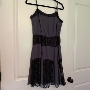 BCBG purple dress with black lace